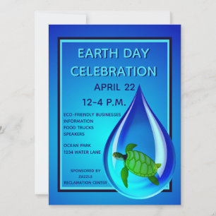 Convites Gota de Água e Tartaruga Marinha