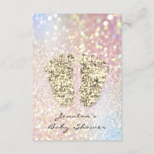 Convites Gota Leve Chá de fraldas Com Pés Rosa Menino