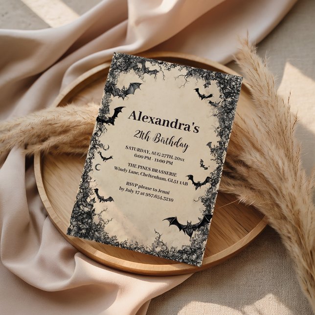 Convites Gothic Arch Midnight Birthday (Criador carregado)