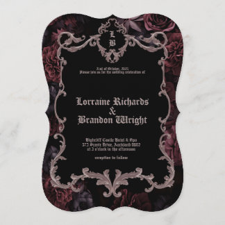 Convites Gothic Aurelian Nightfall Wedding Invitation