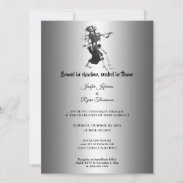 Convites Gothic halloween wedding Invitation