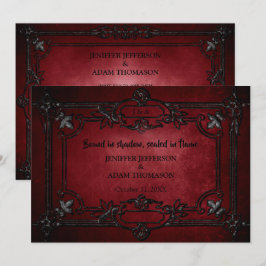 Convites Gothic Halloween wedding invitation