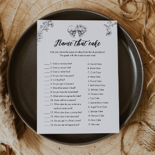 Convites GOTHIC LOVE Name Que Cake Chá de panela Game Card