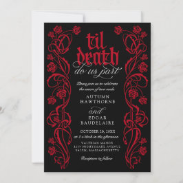 Convites Gothic Til Death Wedding