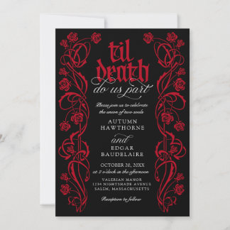 Convites Gothic Til Death Wedding