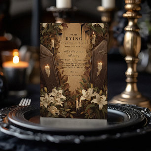 Convites Gótica Coffin Candlelight Halloween Soirée