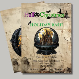 Convites Gótica House Hallo-Christmas Holiday Bash