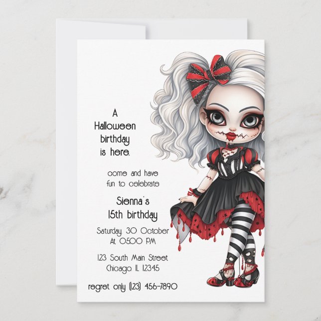 Convites Gótica japonesa (Frente)