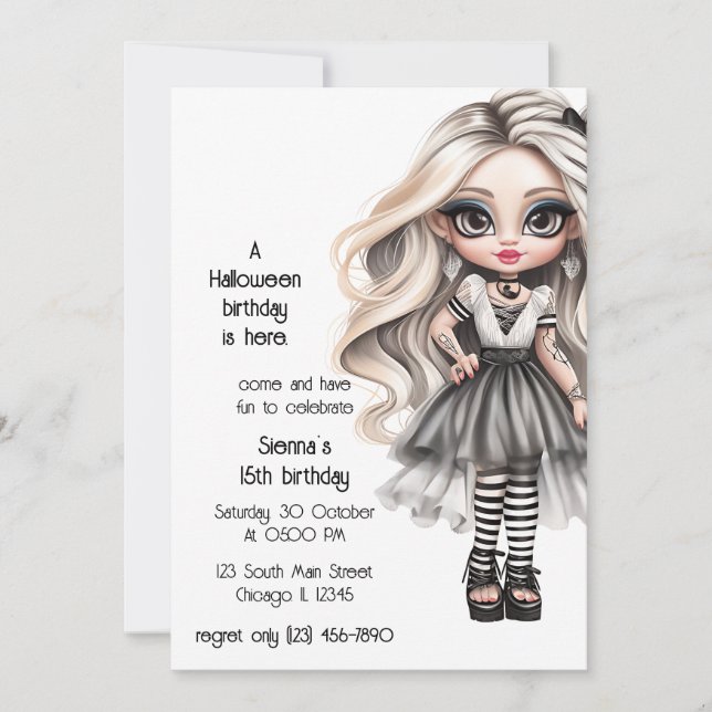 Convites Gótica japonesa (Frente)