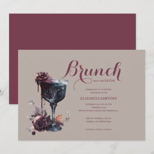 Convites Gótico Brunch Floral Cálice Chás de Noiva