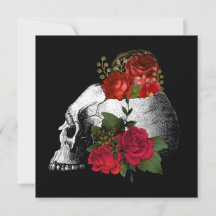Gótico Caveira N Rosas Fantasia Escura