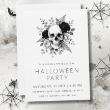 Gótico Crânio & Rosas Halloween