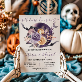 Convites Gótico de Halloween Chá de panela Floral de Lua Ch