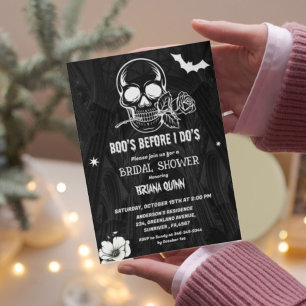 Convites Gótico Halloween Boos Befor I Dos Chá de panela