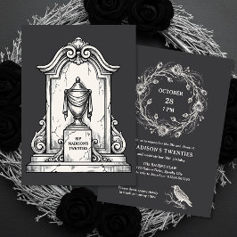 Convites Gótico RIP Meus Vinte Funeral 30º Aniversário