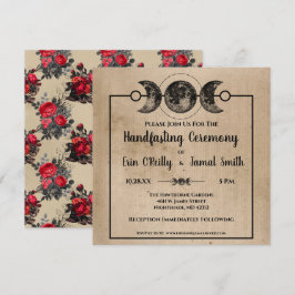 Convites Gótico Romântico - Casamento com Pagan Wicca