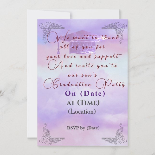 Convites Graças ao apoio (Frente)