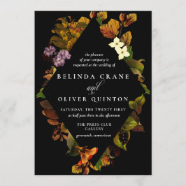 Convites Grace Autumn Dark Casamento vintage Invtions