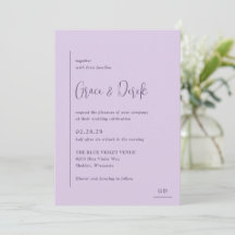 Grace Lilac Modern Wedding