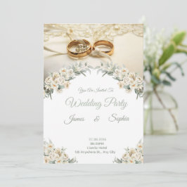 Convites Graceful Romance Wedding Invitation