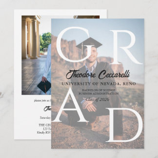 Convites GRAD, Two-Image Graduation Announcement & Invite