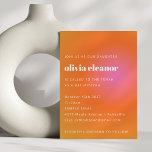 Convites Gradação Cor-de-Rosa Cor-de-Cor-de-Cor-de-Cor-de-C<br><div class="desc">Gradiente Cor-de-Rosa Laranja Retroforme Único Convite Formal Bat Mitzvah</div>
