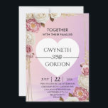 Convites Gradient Floral Wedding Invitation<br><div class="desc">This elegant modern wedding invitation background features a soft pastel gradient palette blending peach, blush, and lavender tones, creating a romantic and airy atmosphere. Delicate floral elements add a subtle touch of beauty, making the design perfect for digital wedding invitations and modern celebration stationery. The minimal layout provides a clean...</div>