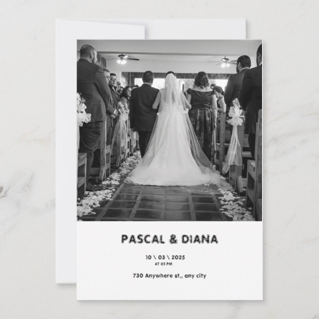 Convites Gradiente Branco Bem-vindo ao Casamento (Frente)