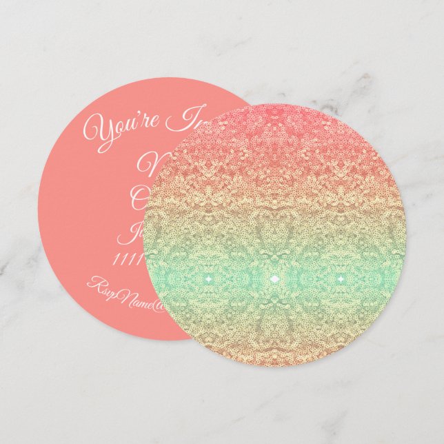 Convites Gradiente de gradação de local sequencial, cor-de- (Frente/Verso)