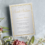 Convites Gradiente de ouro de luxo com brilho de prata Doce<br><div class="desc">Ouro de luxo e gradiente de relíquia prateada. 16 meses. Este glamour minimalista brilho de prata brilhante elegante doce dezesseis convites de aniversário é perfeito para qualquer garota de vidro elegante e sofisticada. Este design é perfeito para um evento de tendências e na moda. Design com a sua própria mensagem...</div>