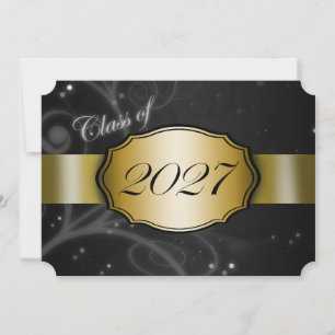 Convites Graduação Black and Gold 2027