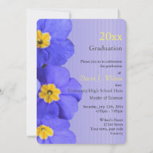 Graduação bonito, elegante de flores de jardim azu