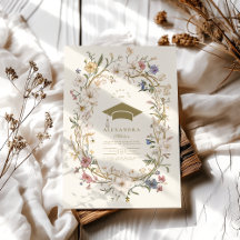 Graduação Botânica Elegante Vintage