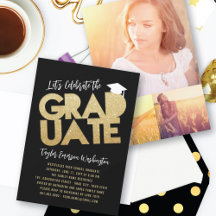 Graduação Brilho Dourado Corte Festa de Formatura
