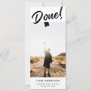 Convites Graduação casual de escrita manual