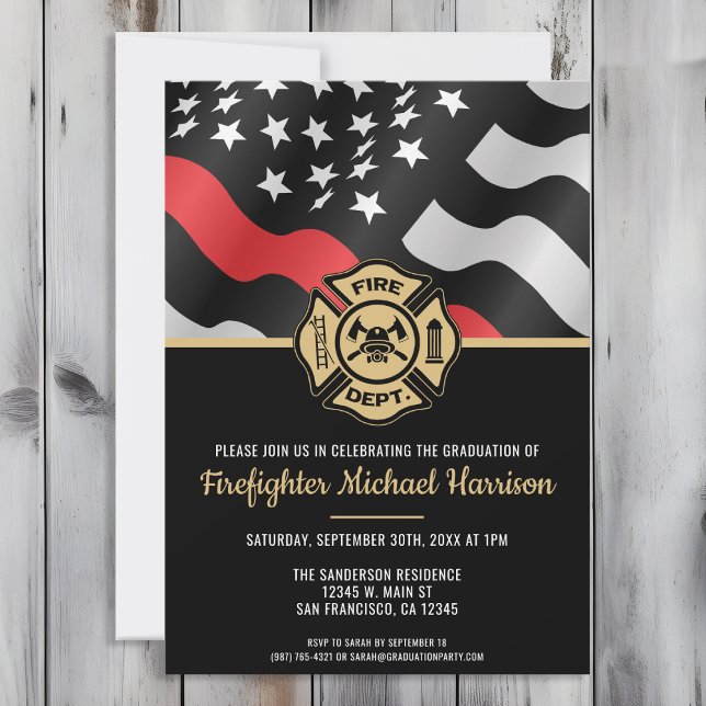 Convites Graduação da Academia de Bombeiros Bandeira de Bom (Perfect invitation to invite guests to celebrate the new fire academy graduate in fire fighting!)