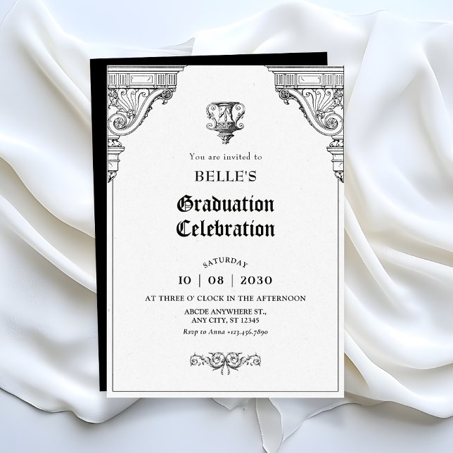 Convites Graduação da arquitetura Renascentista Elegante (Criador carregado)