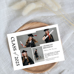 Convites Graduação da Colagem de Fotos do na moda Moderno