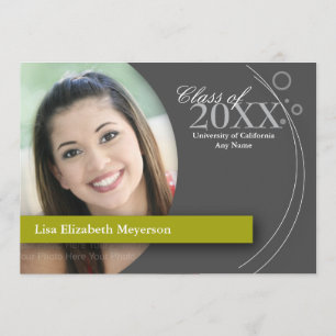 Convites Graduação da curva & dos pontos: Verde do costum