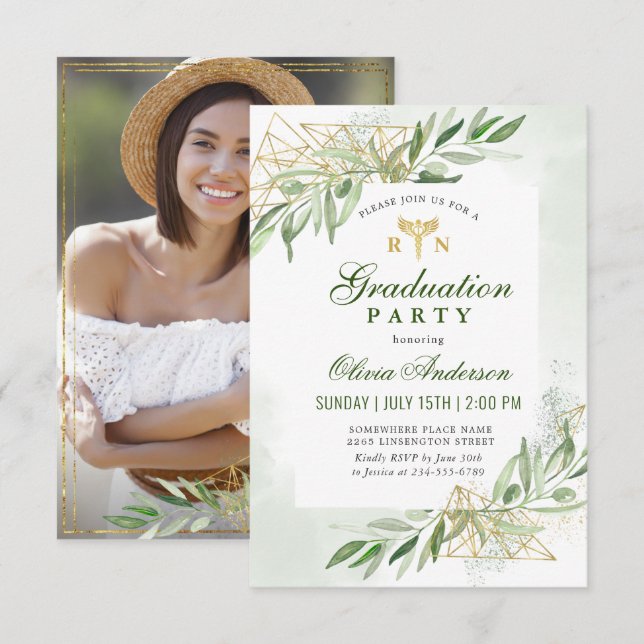 Convites Graduação da Escola de Enfermagem do Branqueamento (Frente/Verso)