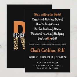 Convites Graduação da Tipografia de Enfermeira Leopardo Reg