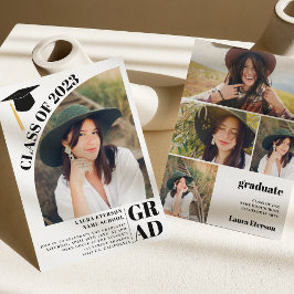 Convites Graduação de 5 fotos em branco de arco moderno