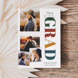 Convites Graduação de 5 Fotos Verticais Modernos Retrominim