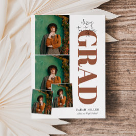 Convites Graduação de 5 Fotos Vertical Moderna Minimalista