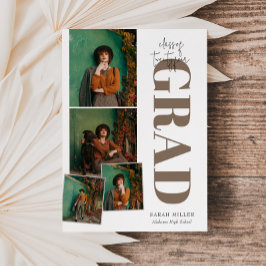 Convites Graduação de 5 Fotos Vertical Moderna Minimalista