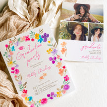 Graduação de campo de flores silvestres pintadas