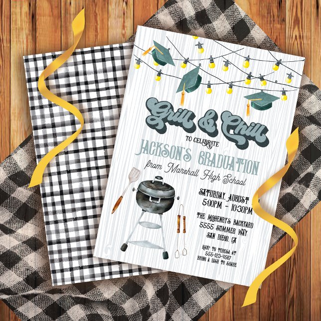 Convites Graduação de CHURRASCO de Grill e Chill Parcialmen (Criador carregado)