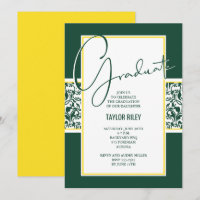 Graduação de Damasco Verde Elegante e Amarelo