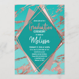 Convites Graduação de Diamante Verde Azul Rosa Dourado