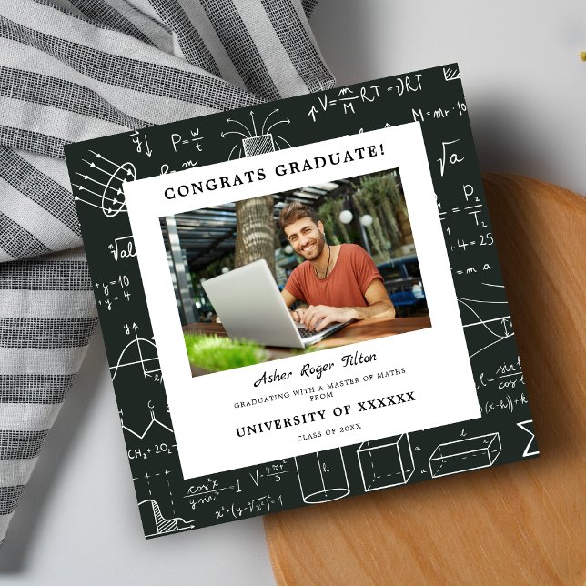 Convites Graduação de Elementos de Fundo de Matemática Mode (Criador carregado)